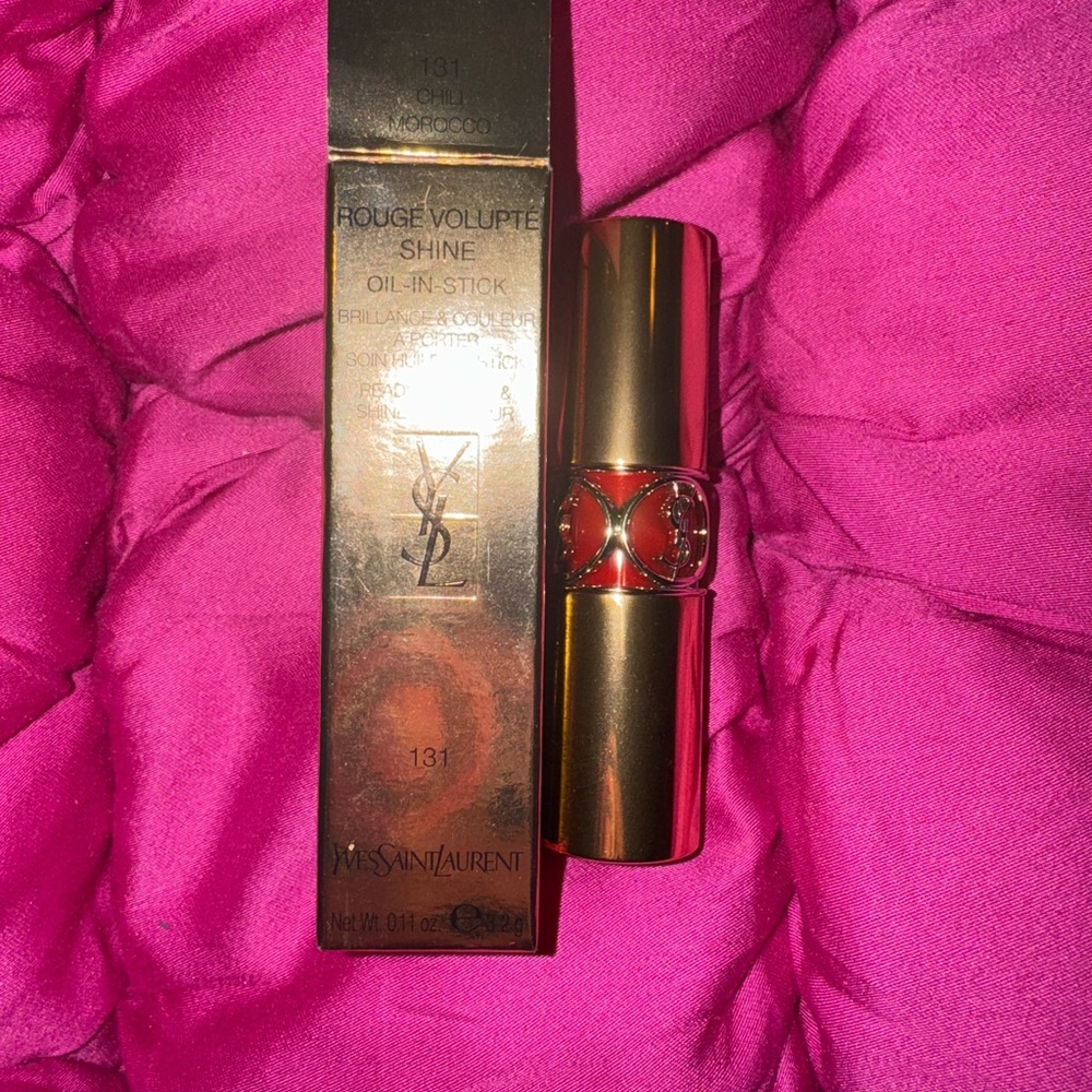 Yves Saint Laurent Rouge Volupté Shine Lipstick - BNIB - Shade: Chili Morocco